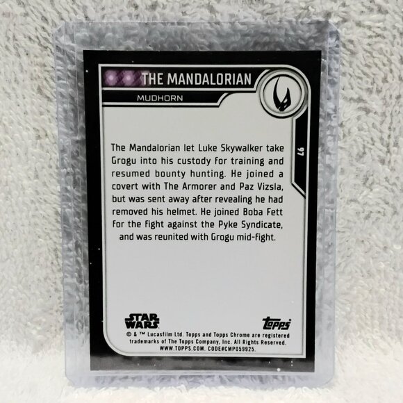3/$25 Mint 2023.Topps Chrome The Mandalorian Black Parallel Star Wars Card 97!! - Picture 2 of 2